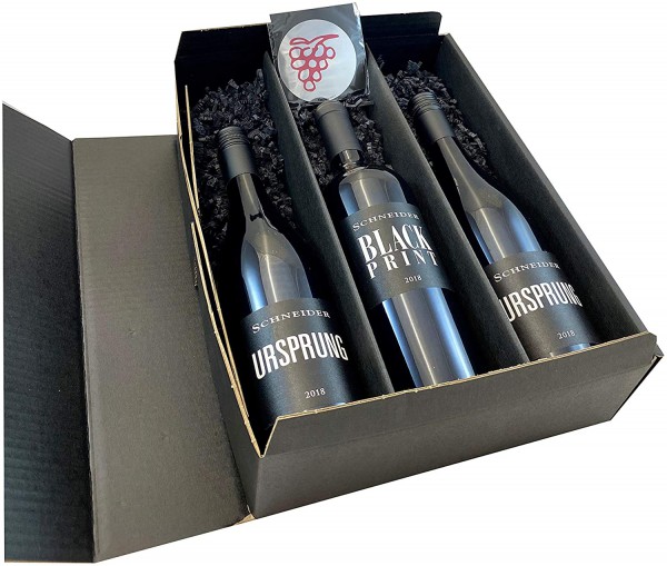 Geschenkset Rotwein von Weingut Markus Schneider | 2 Fl. Ursprung | 1 Fl. Black Print