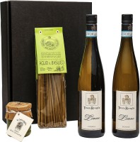 Geschenkset Lugana Limne mit Pasta und Pesto Genovese Geschenkset Lugana Limne mit Pasta und Pesto Genovese