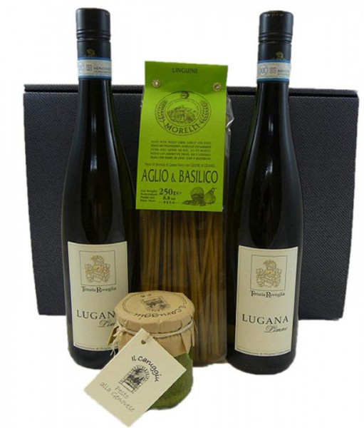 Geschenkset Lugana Limne mit Pasta und Pesto Genovese