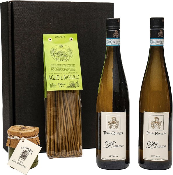 Geschenkset Lugana Limne mit Pasta und Pesto Genovese